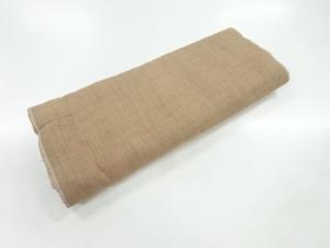 アンティーク　手織り紬乱れ格子模様織出し羽織洗い張り